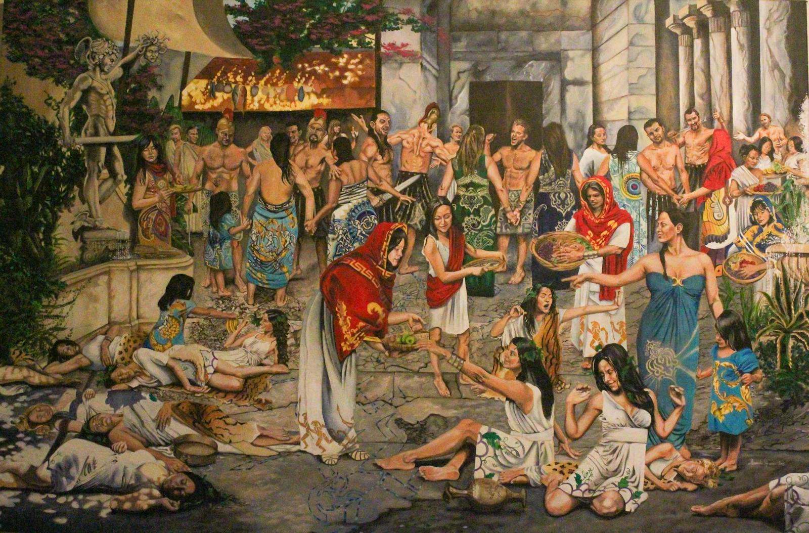 Chinese red fashion portrait with fan.